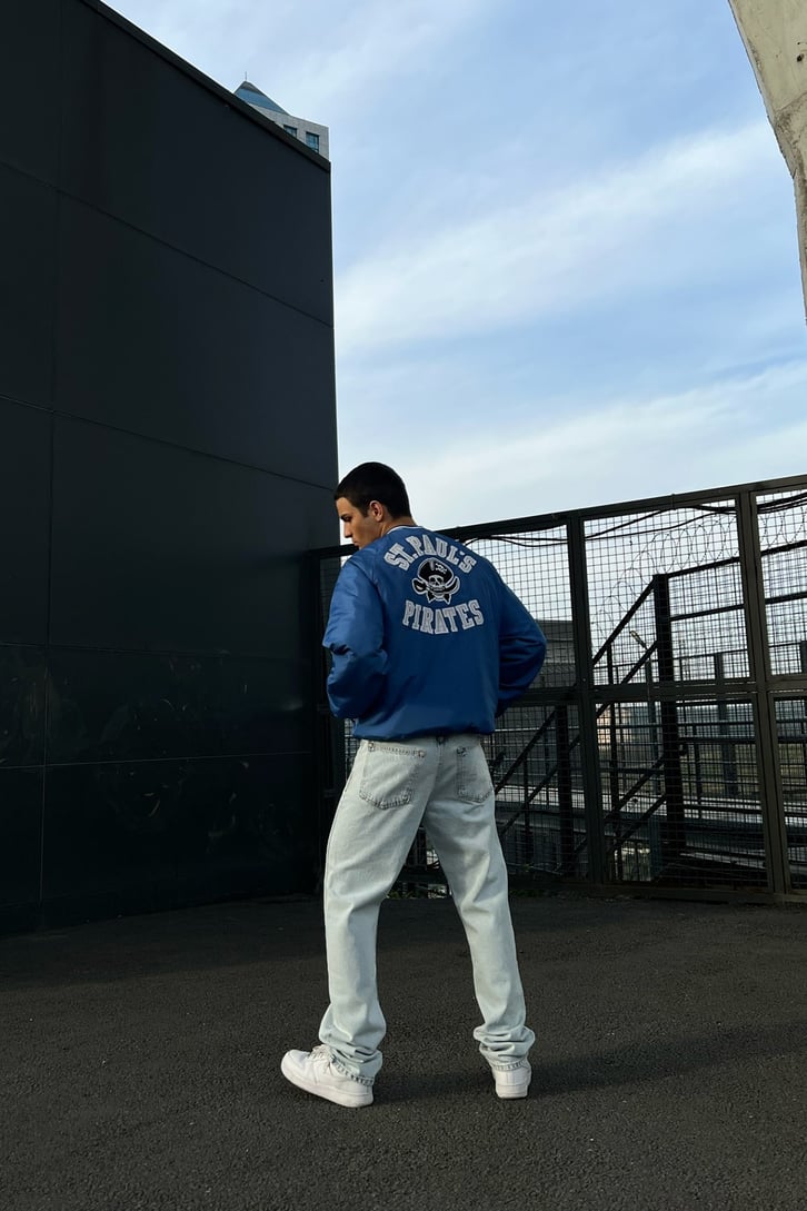 Skeleton Hands Buz Mavi Regular Fit Jean