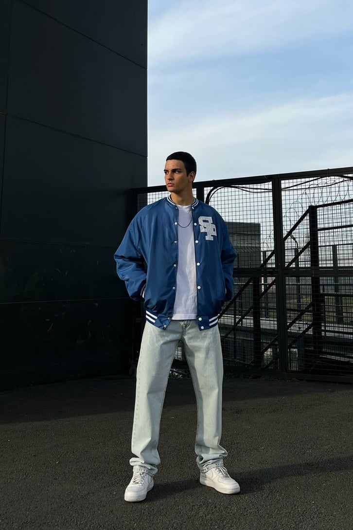 Skeleton Hands Buz Mavi Regular Fit Jean