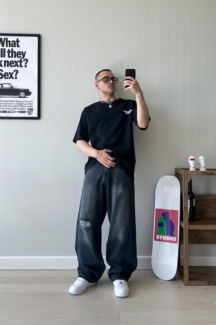 Sleepless Baskılı Oversize Tişört