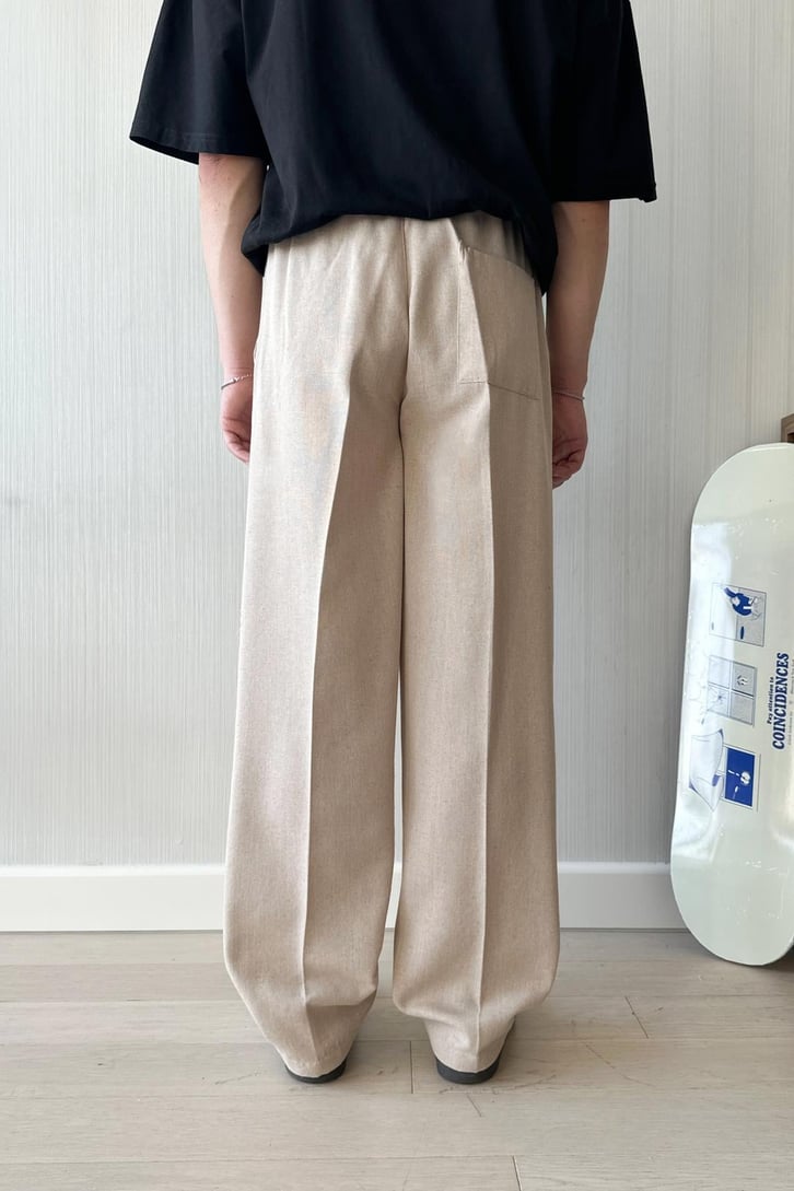 Snug Bel Lastikli Ham Keten Pantolon