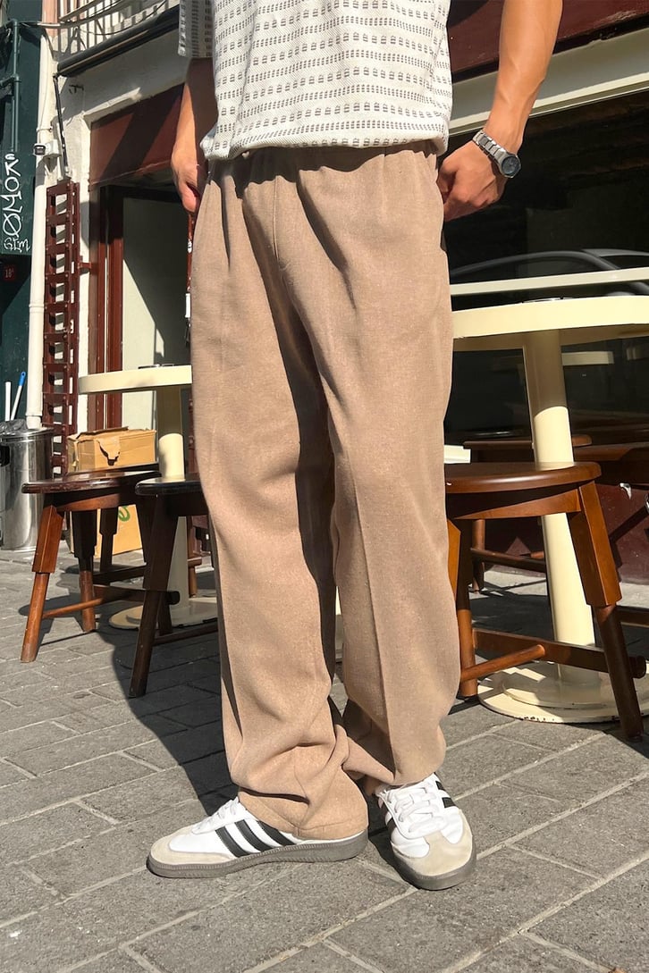 Snug Bel Lastikli Ham Keten Pantolon