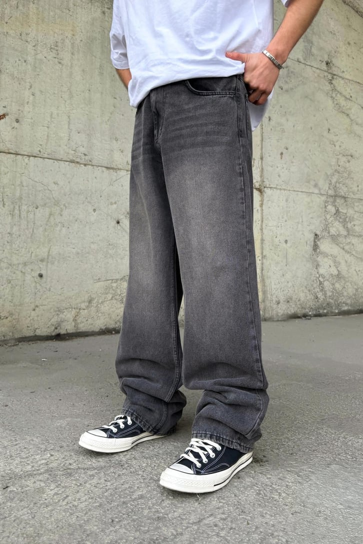Soldurma Detaylı Baggy Jean