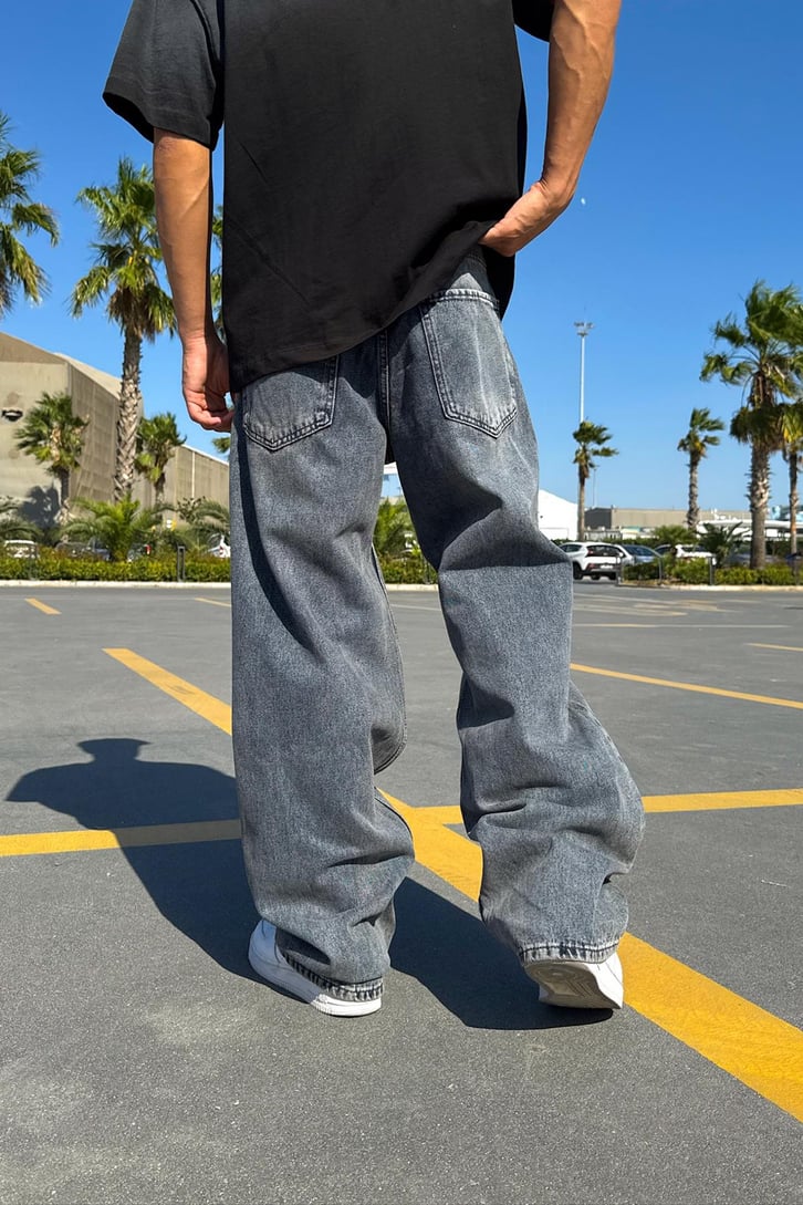 Soldurma Detaylı Baggy Jean