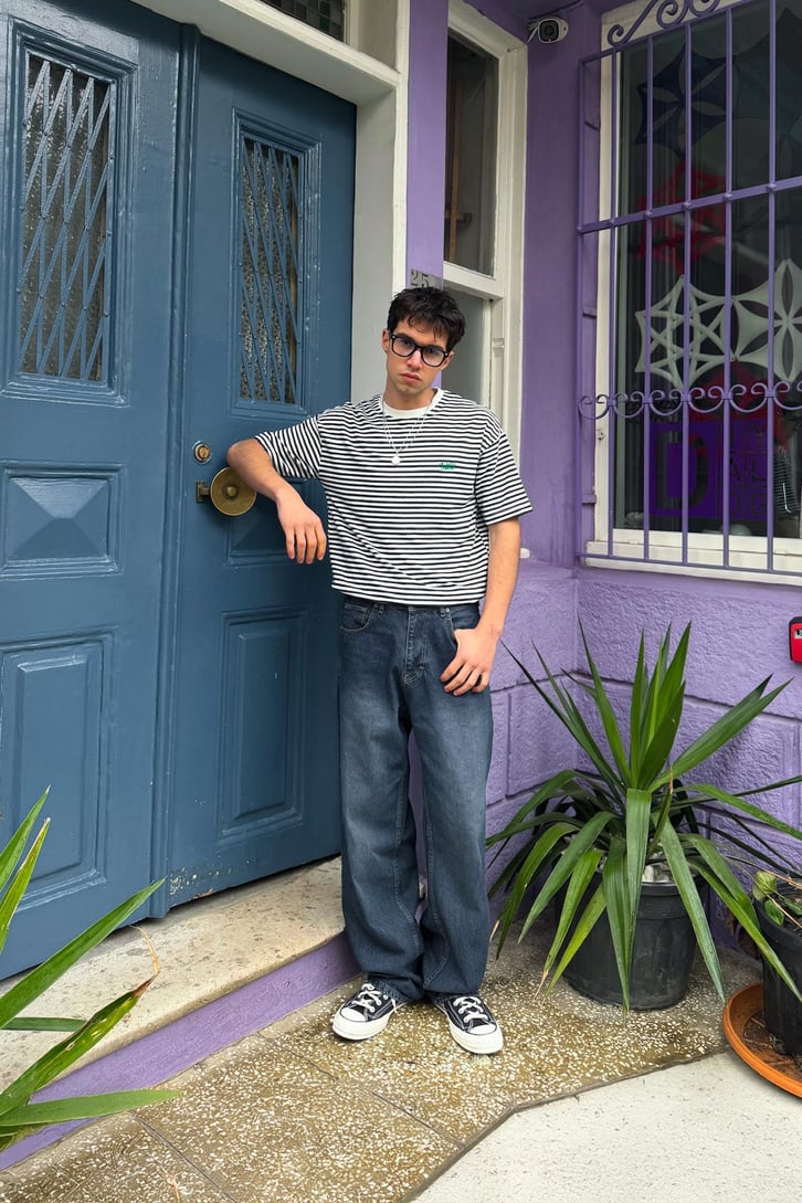 Soluk Efektli Süper Baggy Jean