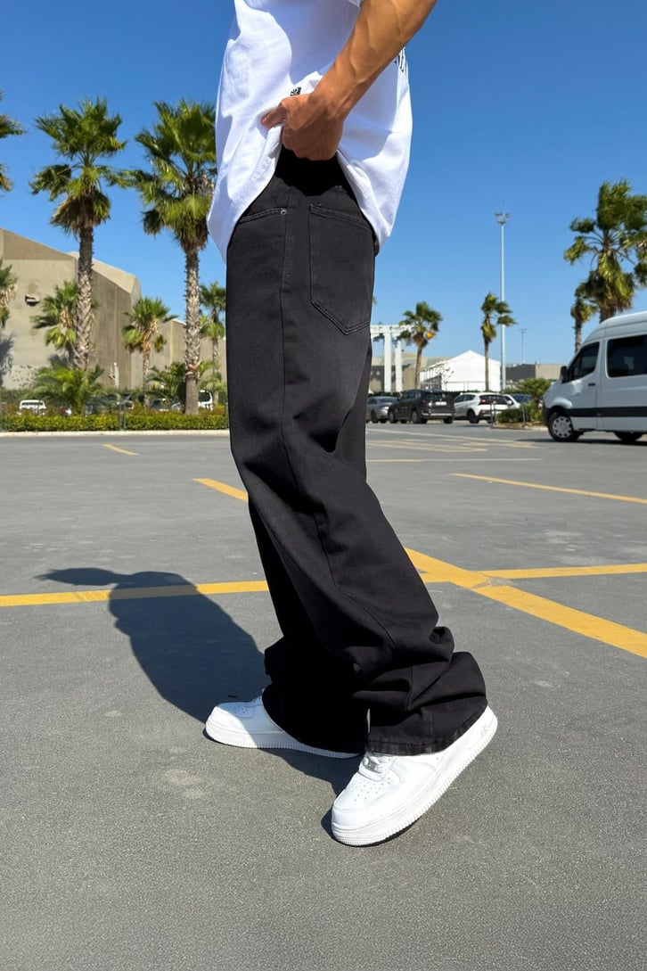 Soluk Efektli Süper Baggy Jean