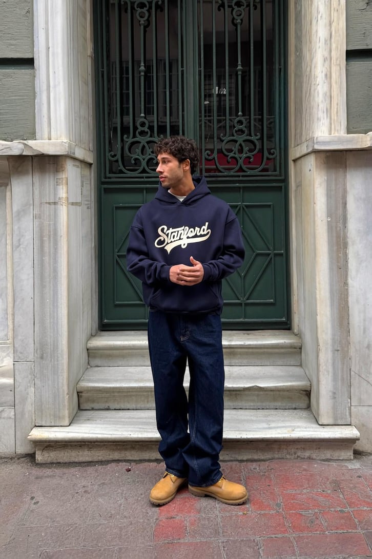 Stanford Baskılı Hoodie