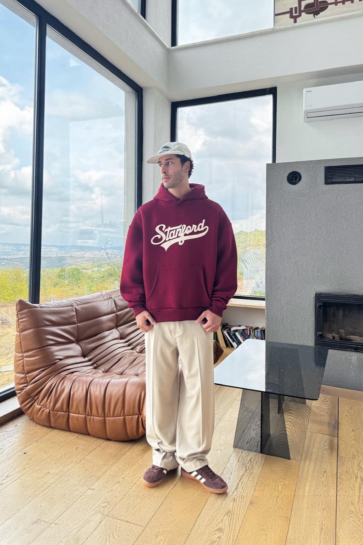 Stanford Baskılı Hoodie