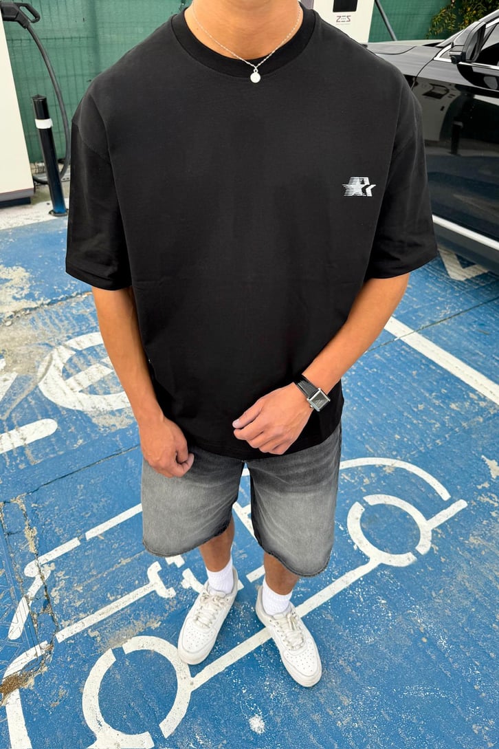 Stars Baskılı Oversize Tişört
