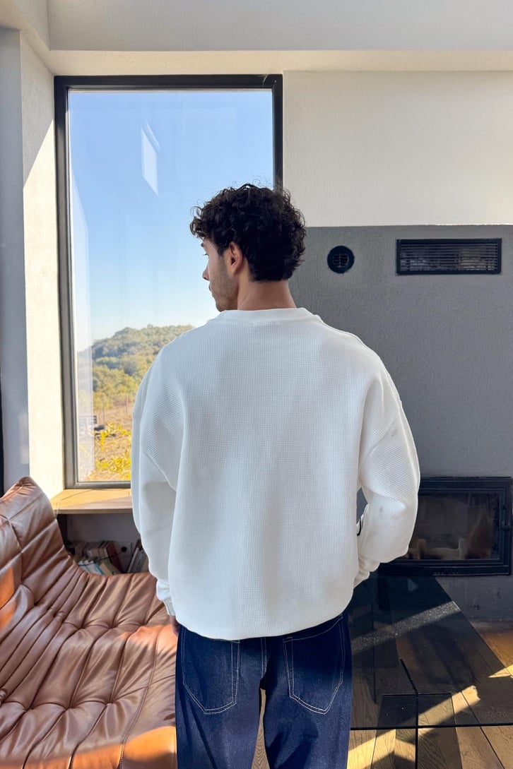 Stars Kol  Baskılı Sweatshirt