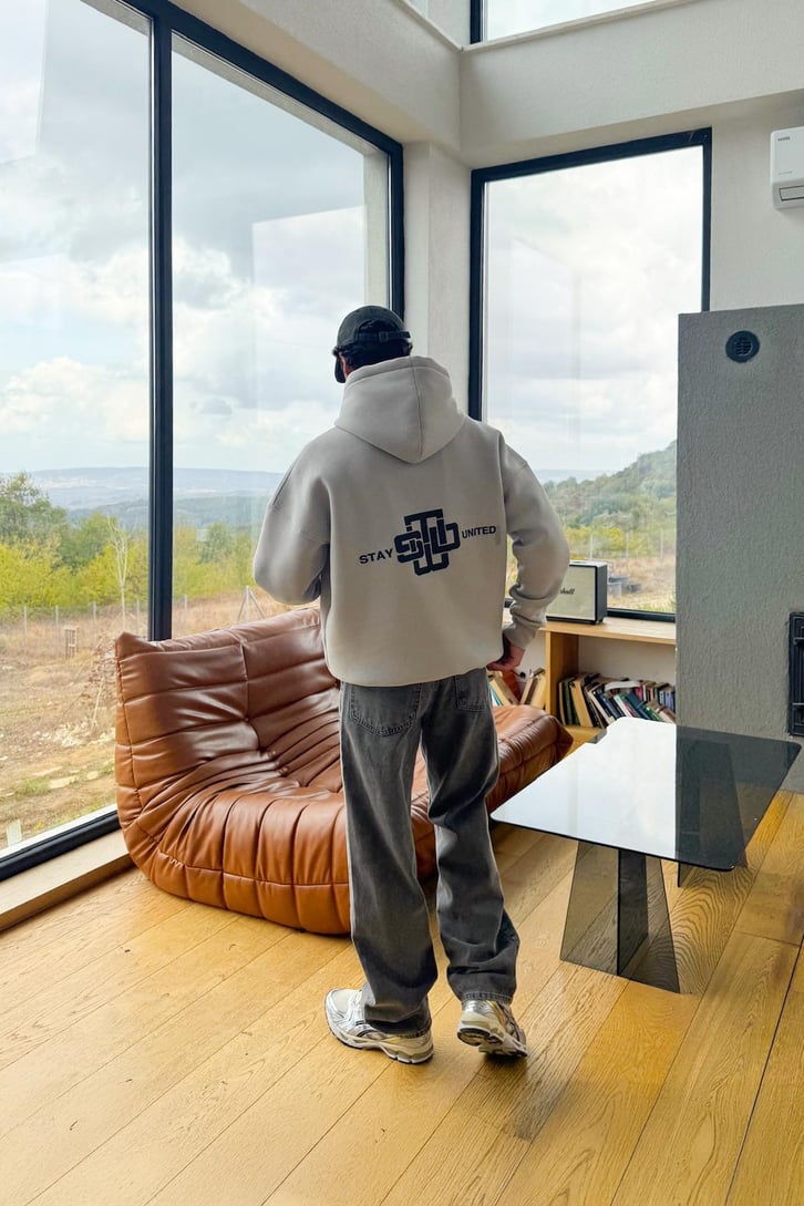 Stay United Baskılı Hoodie