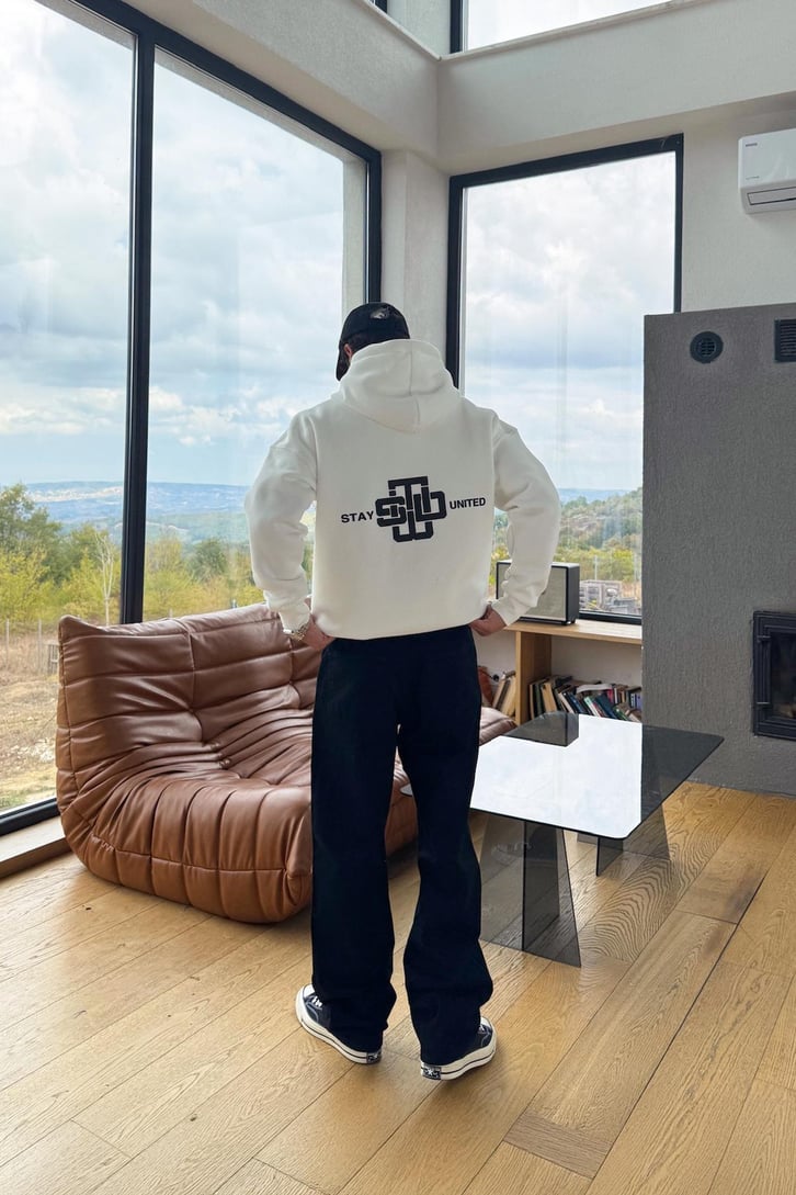 Stay United Baskılı Hoodie