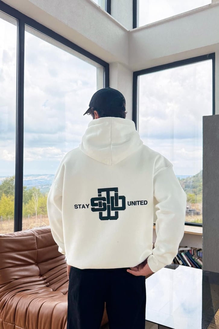 Stay United Baskılı Hoodie