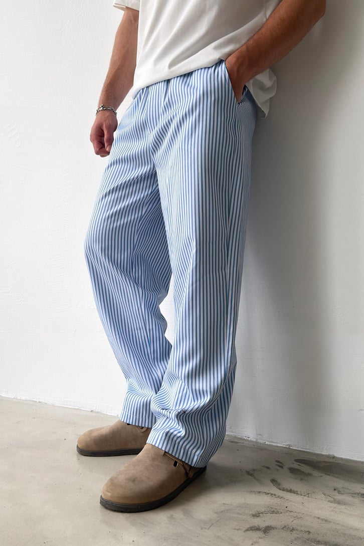 Striped Relaxed Fit Pantolon