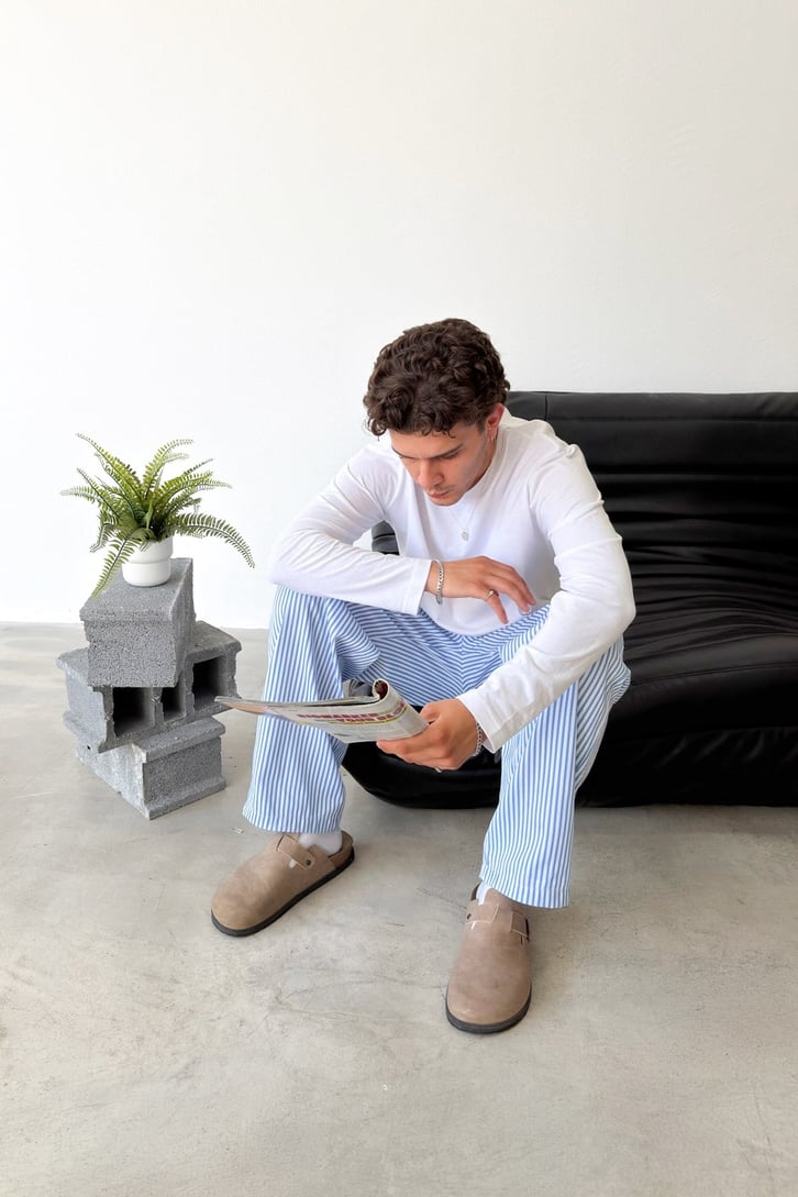 Striped Relaxed Fit Pantolon