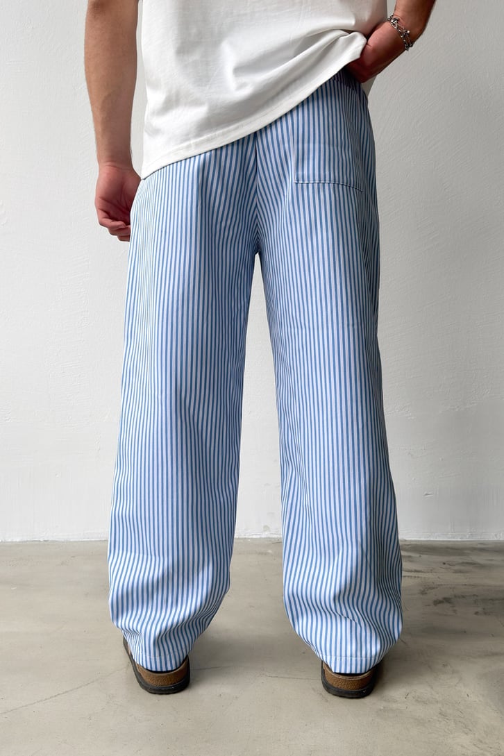 Striped Relaxed Fit Pantolon