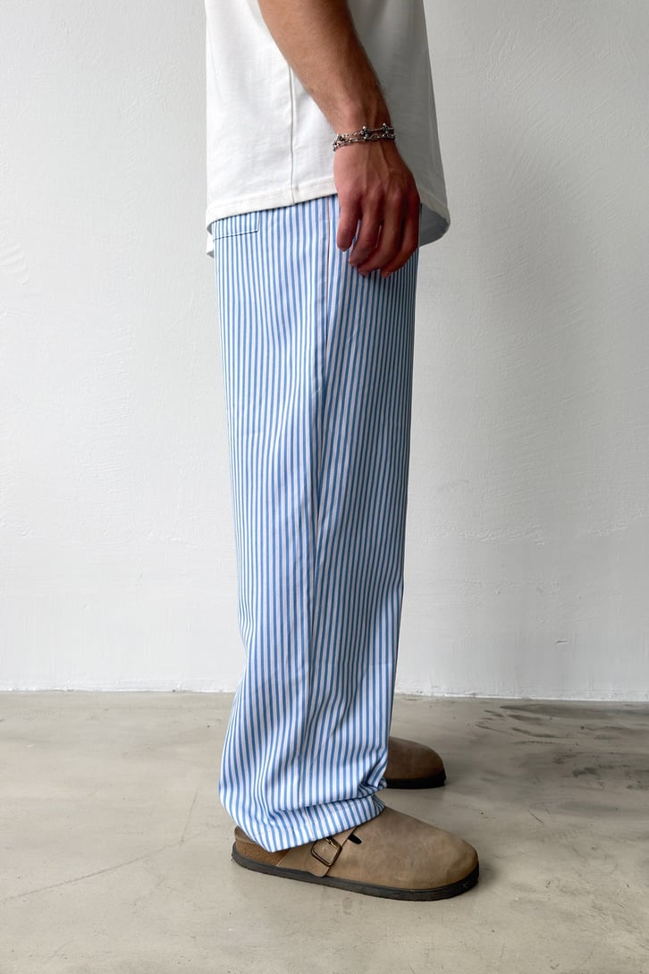 Striped Relaxed Fit Pantolon