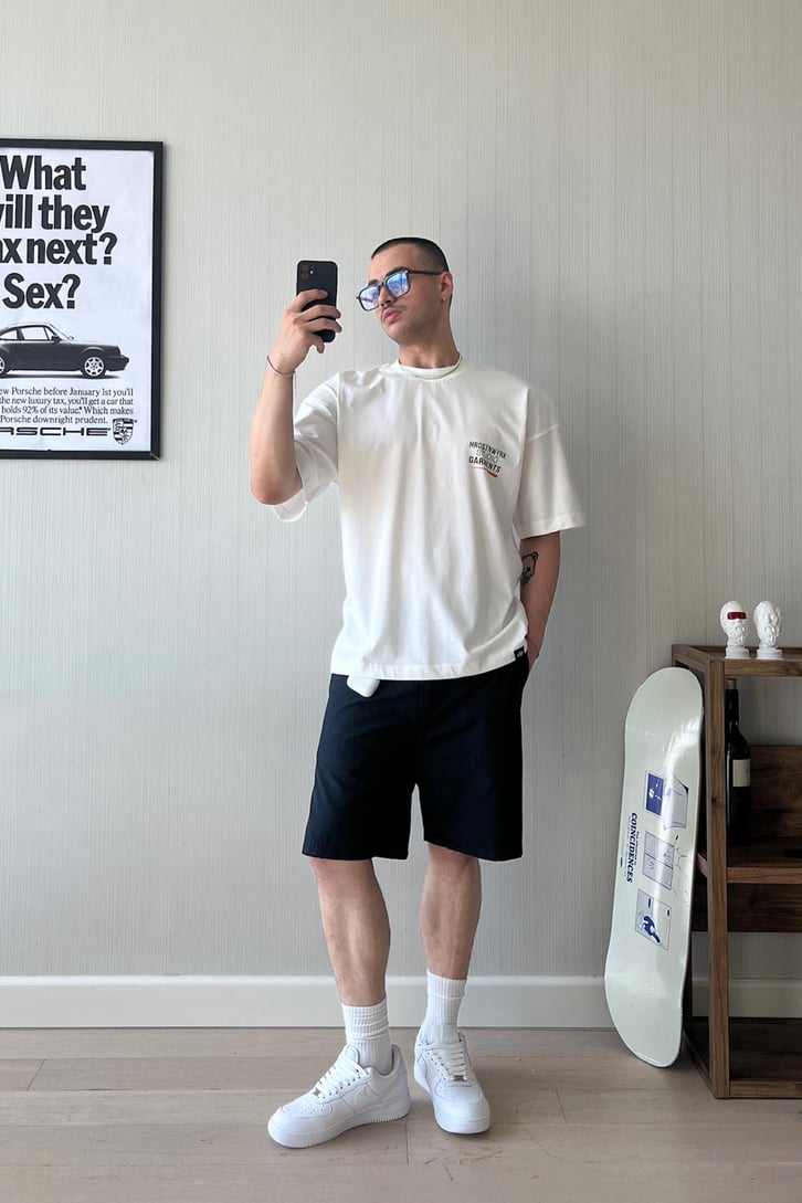 Studio Garments Baskılı Oversize Tişört