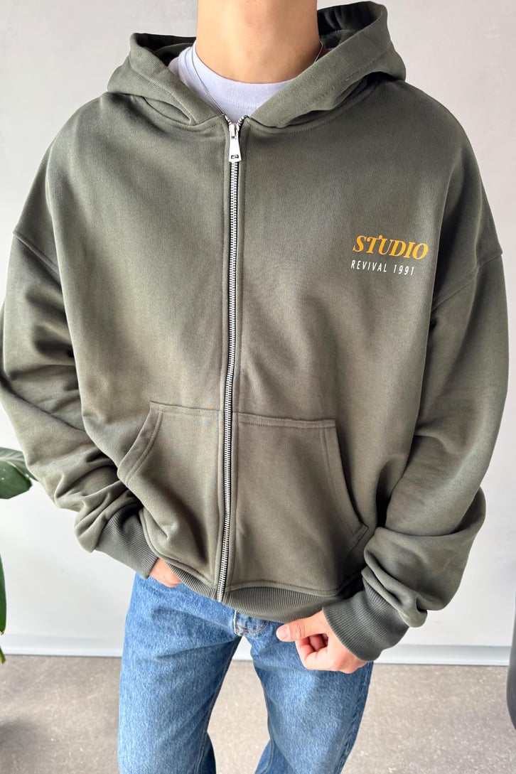 Studio Revival 1991 Baskılı Oversize Hoodie