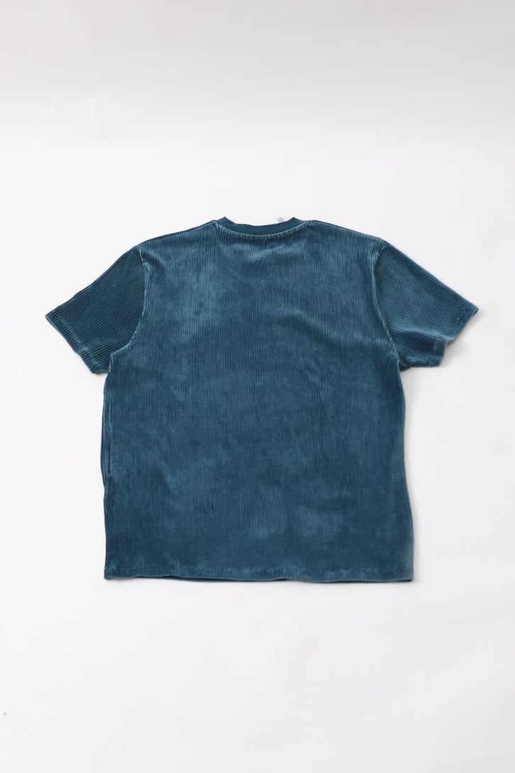 Sunrise Club Nakışlı Mavi Kadife Tshirt