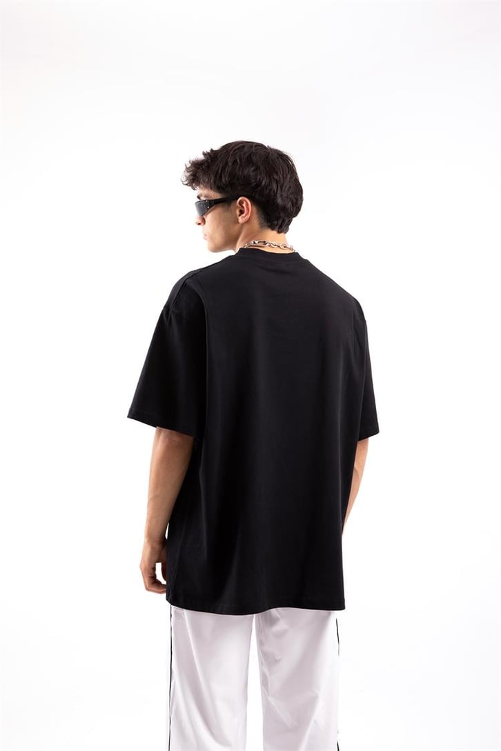 Supermade Fear Siyah Oversize Tshirt