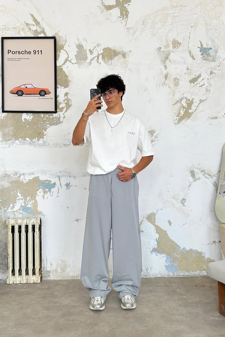 Surfer Boy Ekru Oversize Tişört