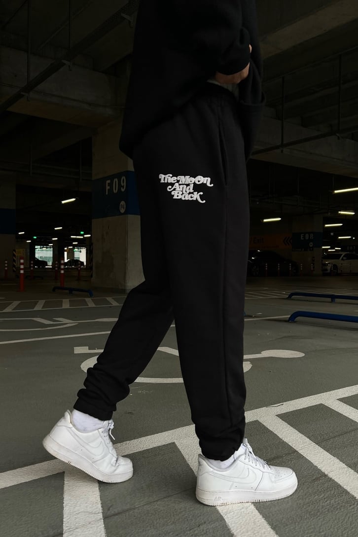 Take Me To Space Siyah Jogger Eşofman Altı