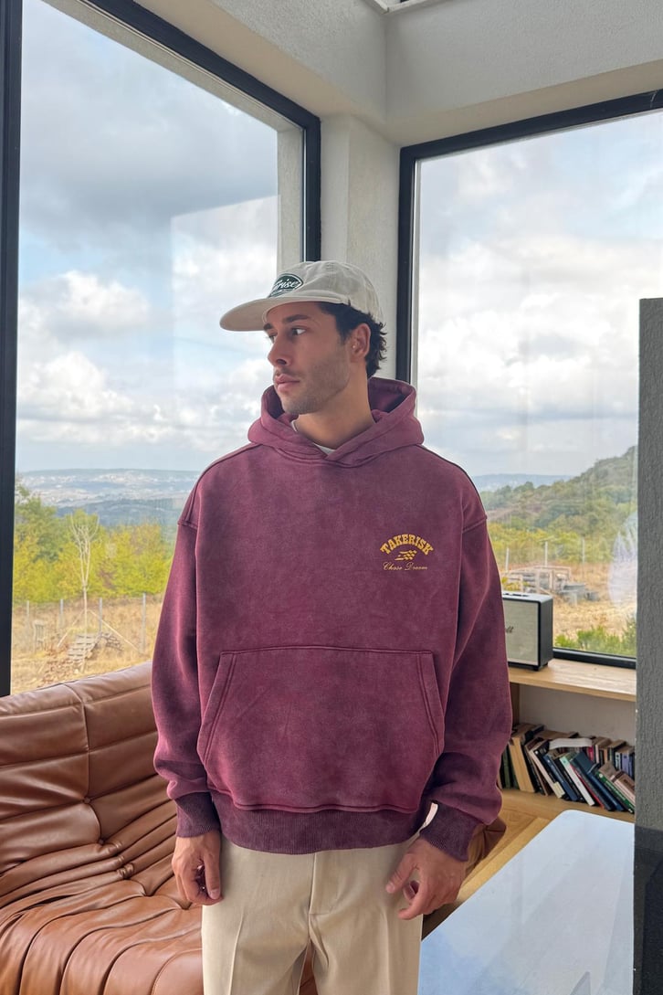 Takerisk Baskılı Hoodie