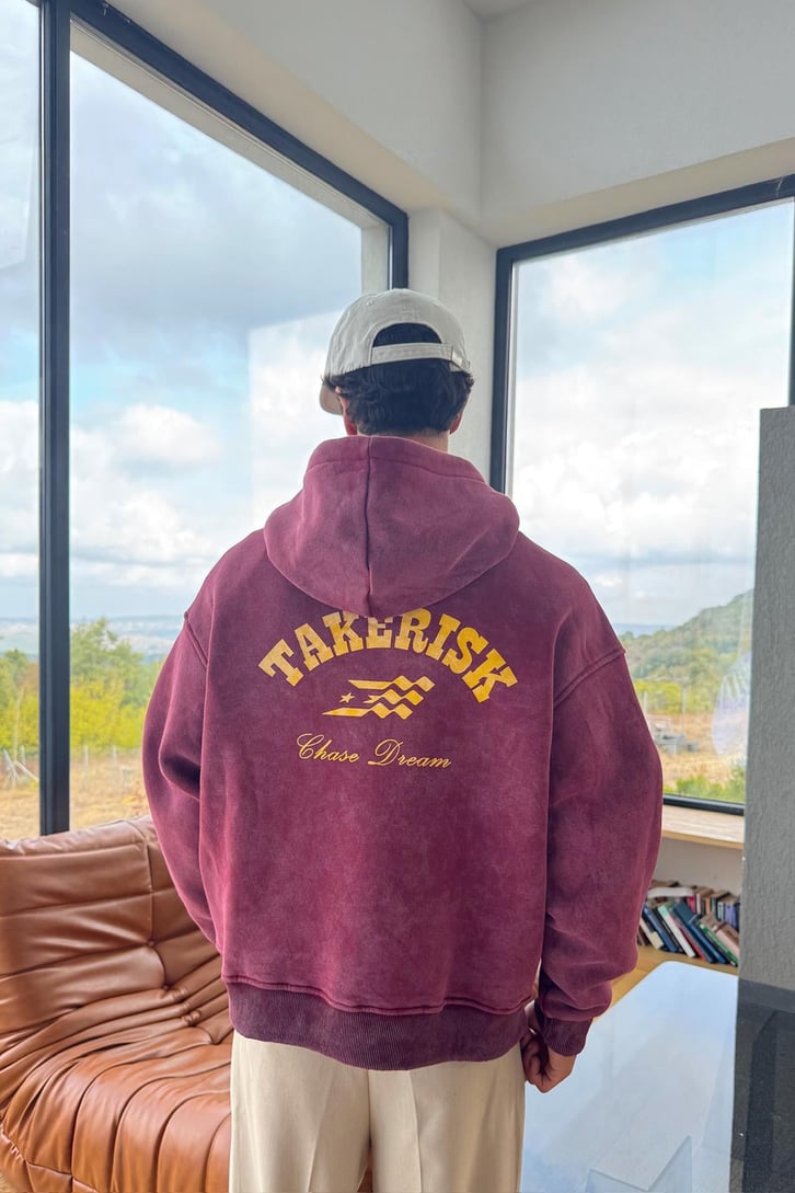 Takerisk Baskılı Hoodie