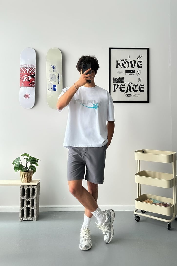 Taş İşlemeli Rising Star Oversize Tişört