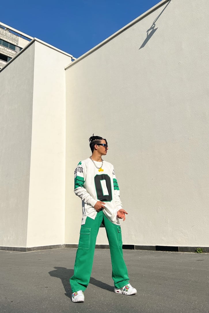 Tatum 0 Baskılı Beyaz Oversize Sweatshirt