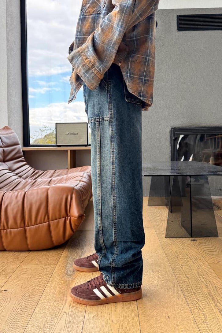 Tek Dikişli Baggy Jean