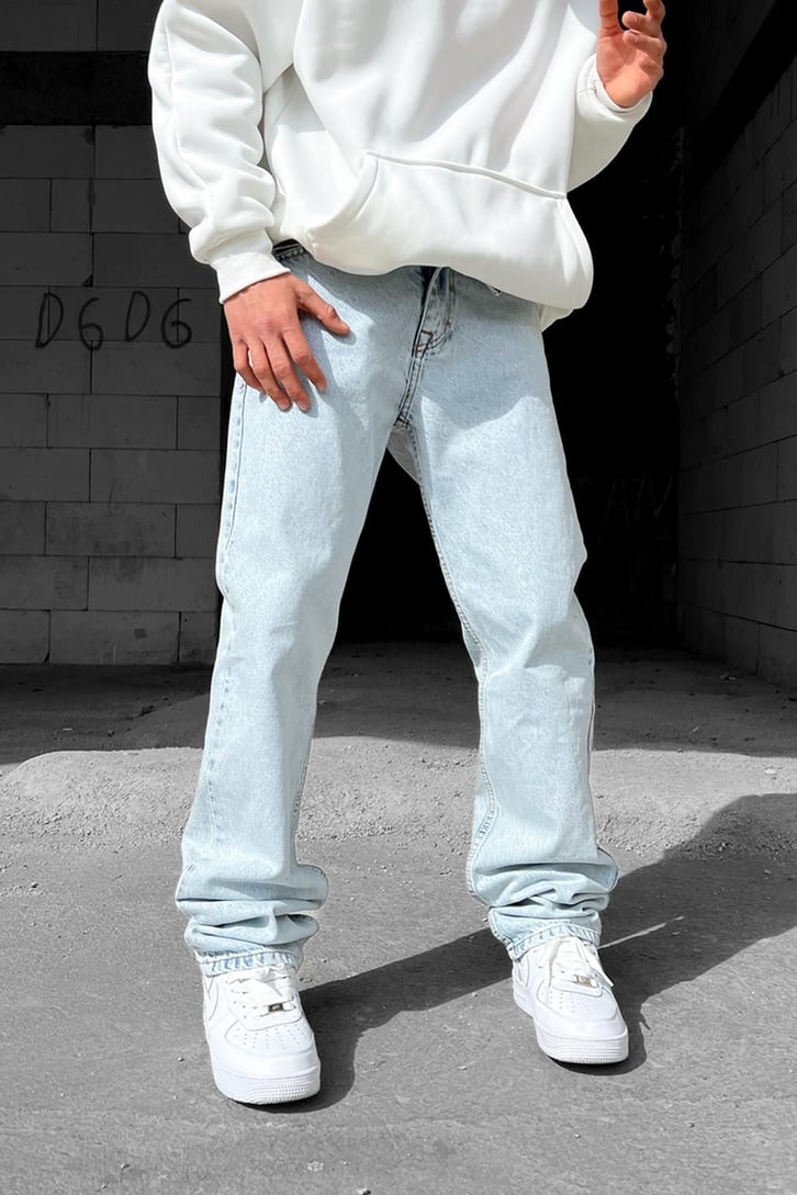 Text Printed  Baggy Jean