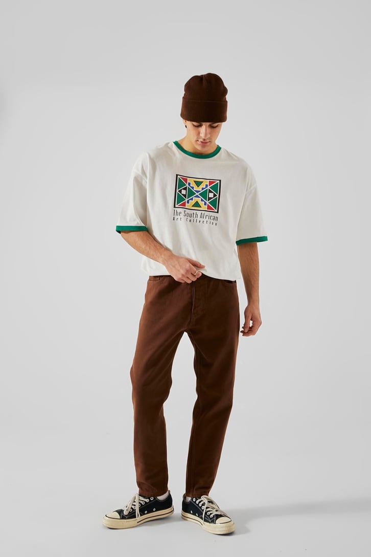 The South Baskılı Beyaz Oversize Hoodie
