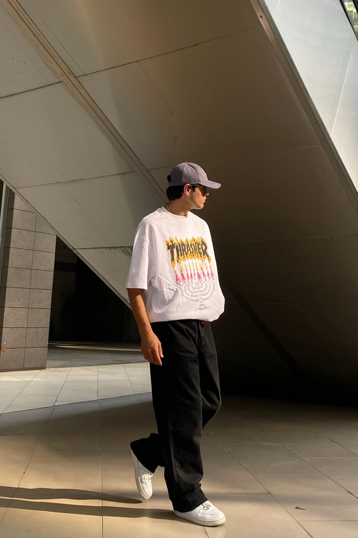 Thrasher Baskılı Oversize Tshirt
