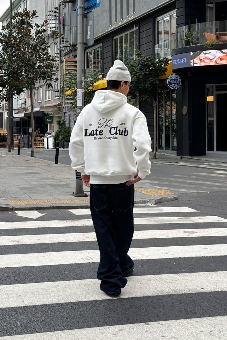 To Be Late Navy Blue Hoodie