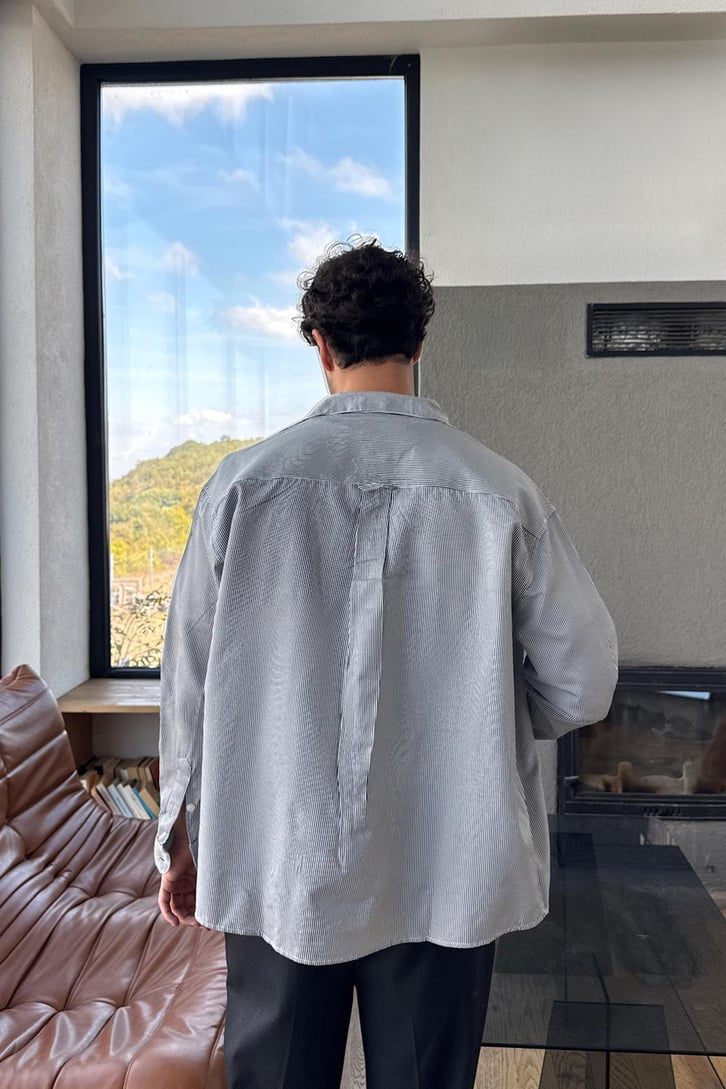 Tokyo Nakışlı Oversize Gömlek