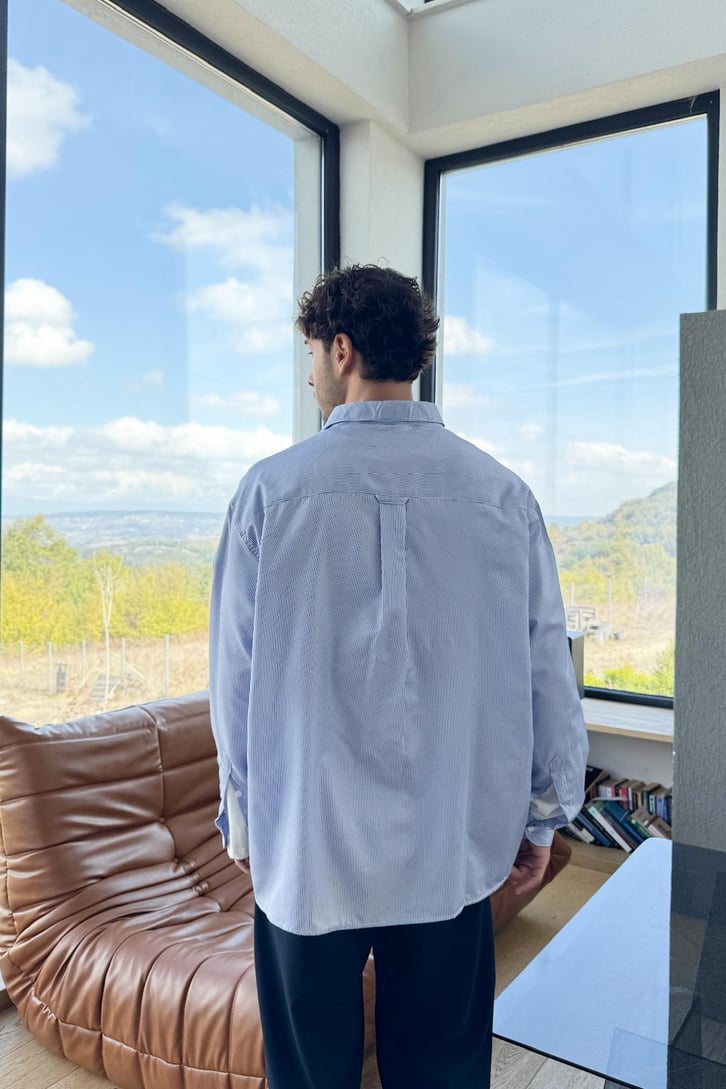 Tokyo Nakışlı Oversize Gömlek