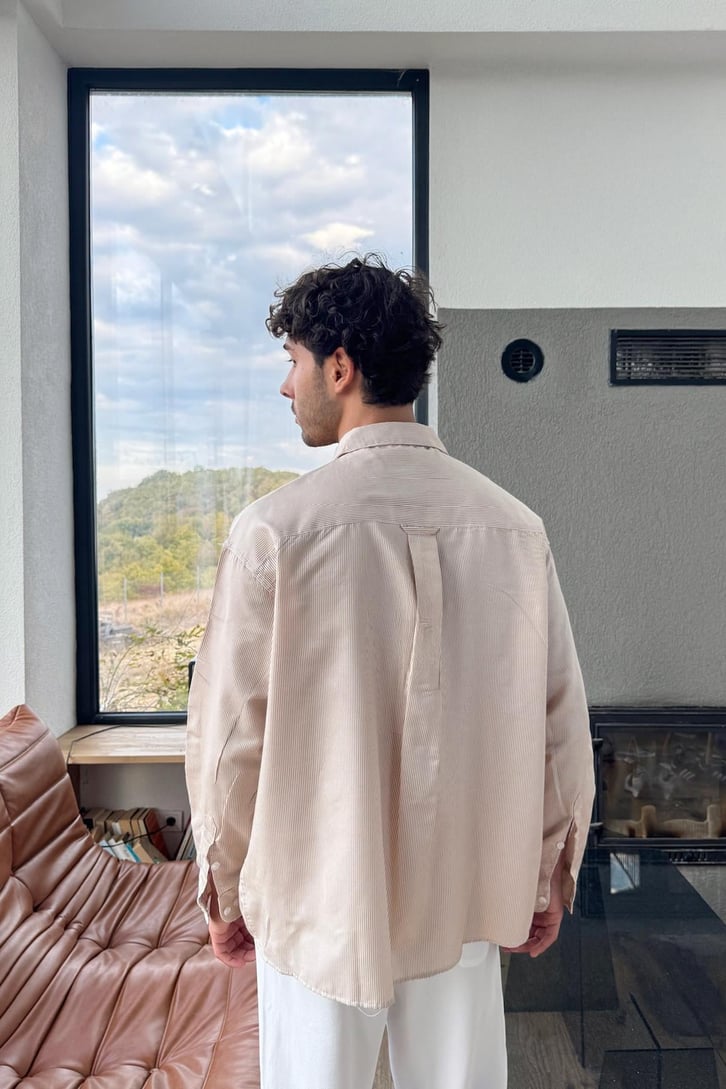 Tokyo Nakışlı Oversize Gömlek