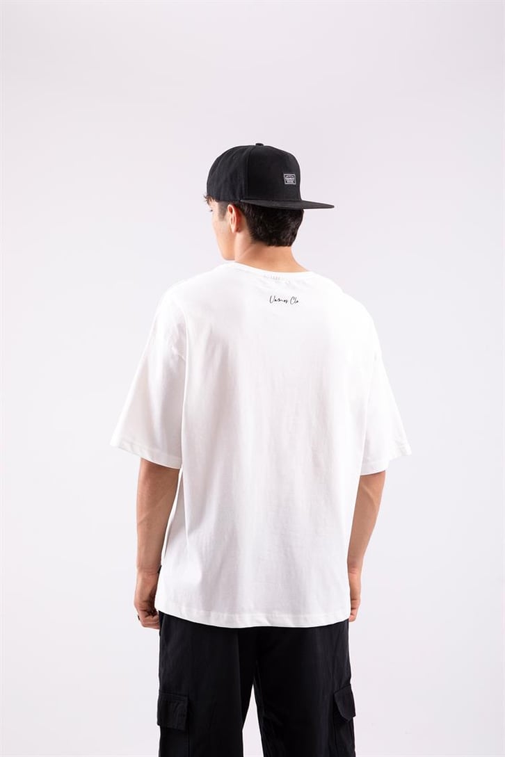 Trucker Hat Baskılı Oversize Tshirt