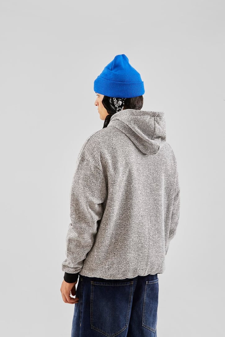 Trustissues Baskılı Siyah Oversize Hoodie
