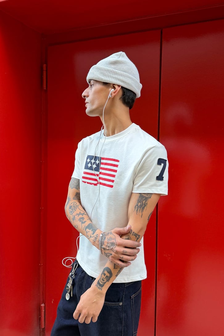 U.S. Flag Printed Tee