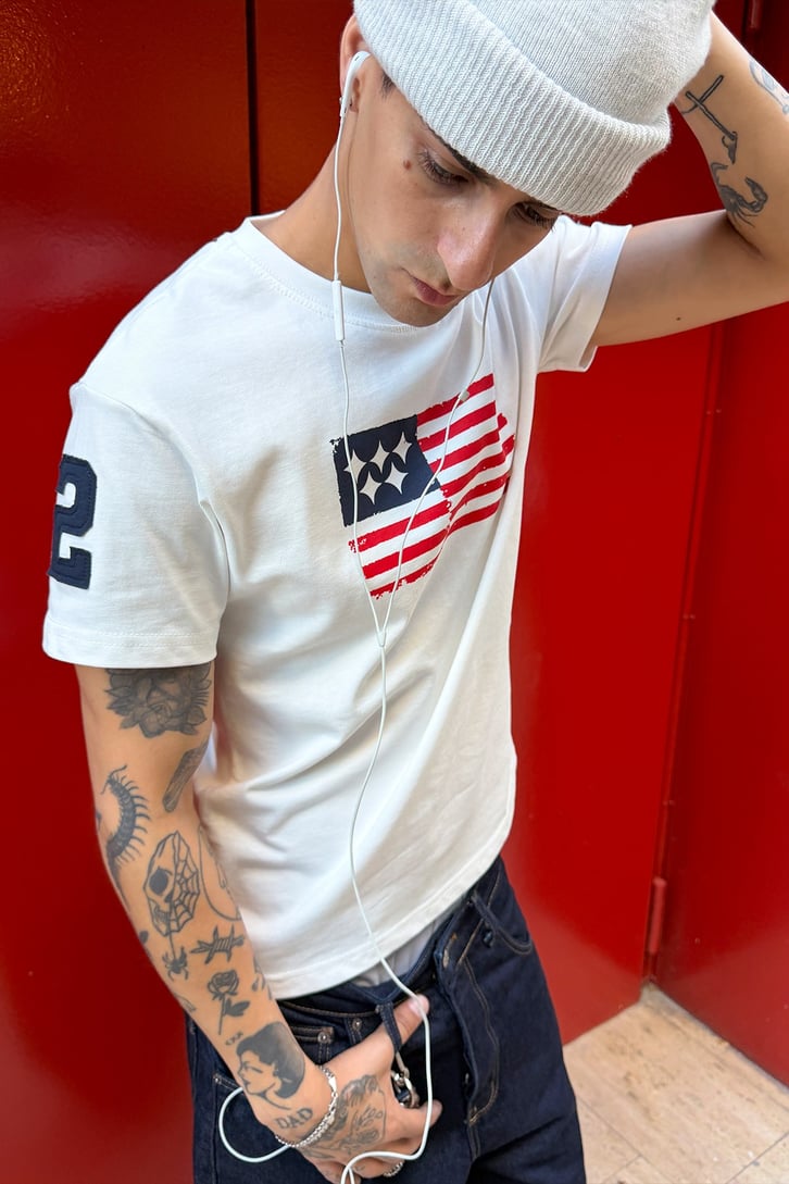 U.S. Flag Printed Tee