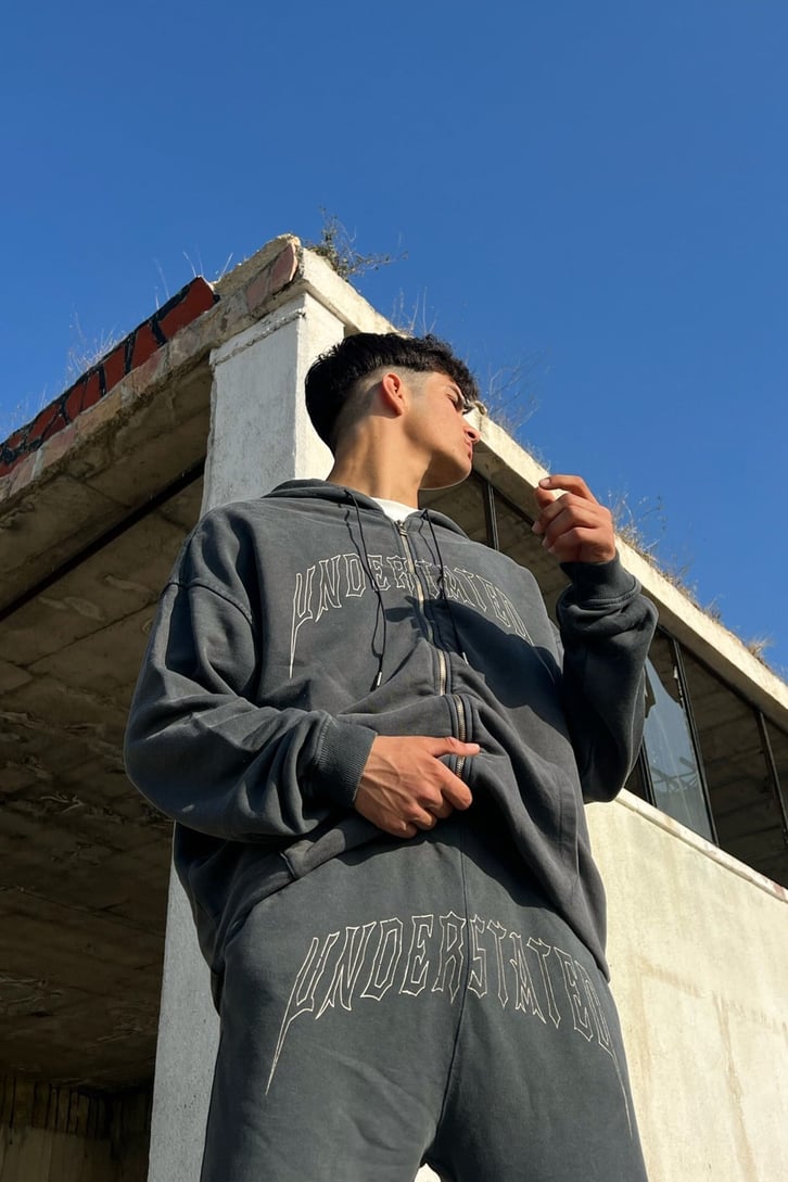 Undertated Baskılı Zipper Eşofman Takımı