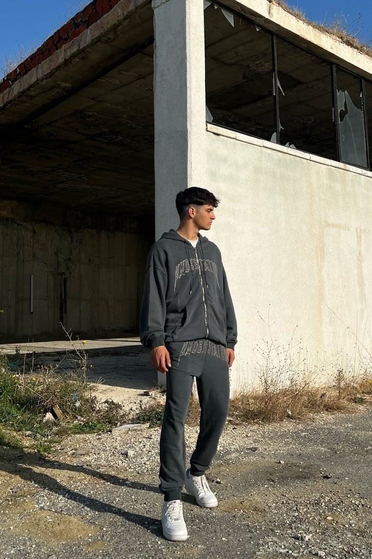 Undertated Baskılı Zipper Eşofman Takımı