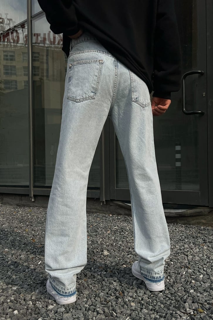 Undertrap Baskılı Buz Mavi Regular Fit Jean