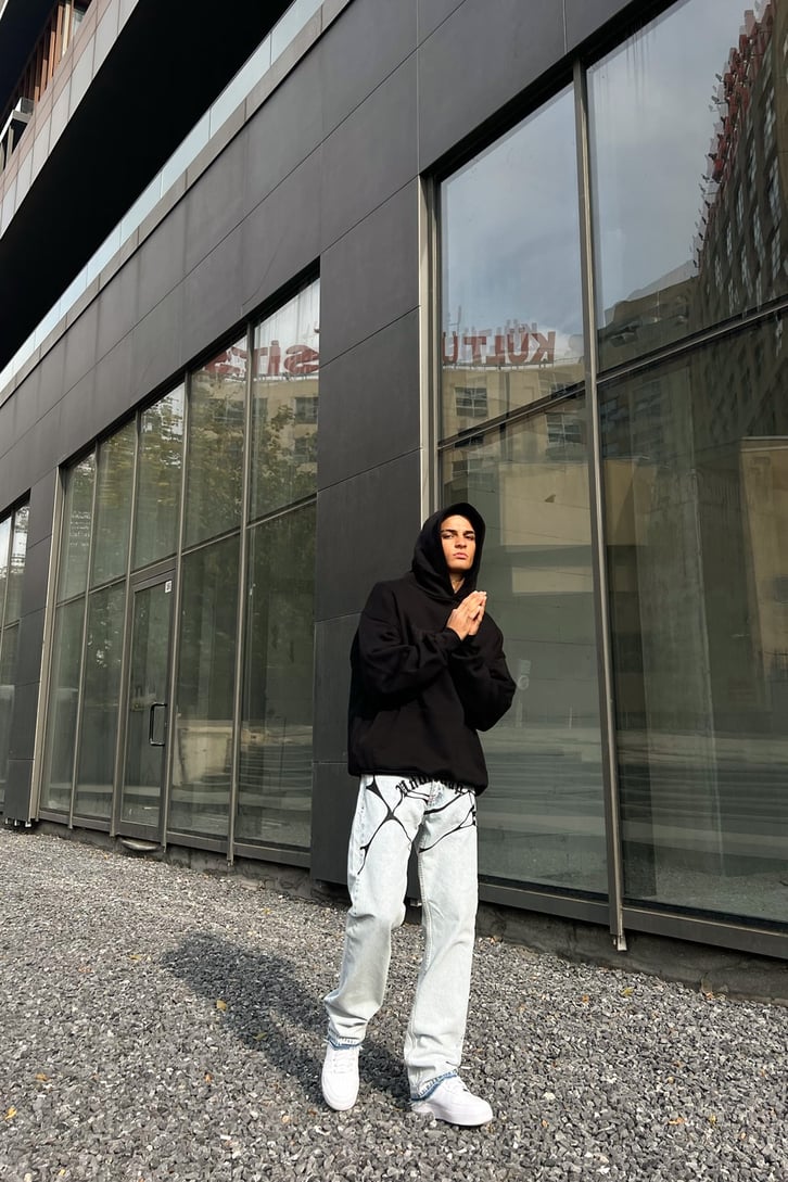 Undertrap Baskılı Buz Mavi Regular Fit Jean