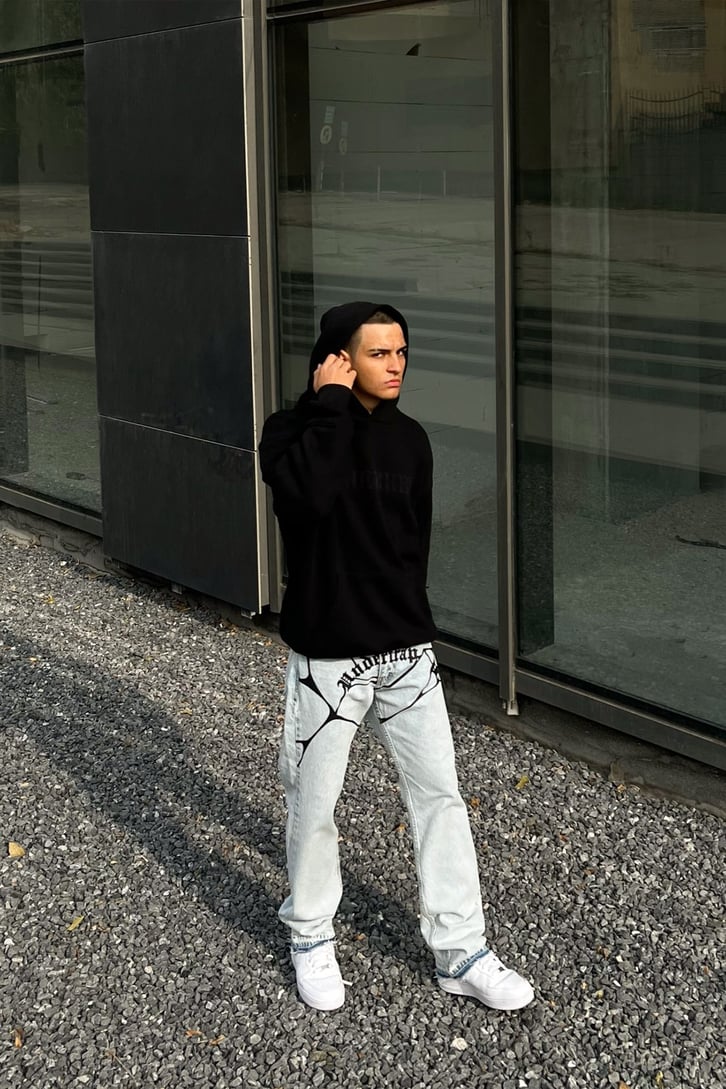 Undertrap Baskılı Buz Mavi Regular Fit Jean
