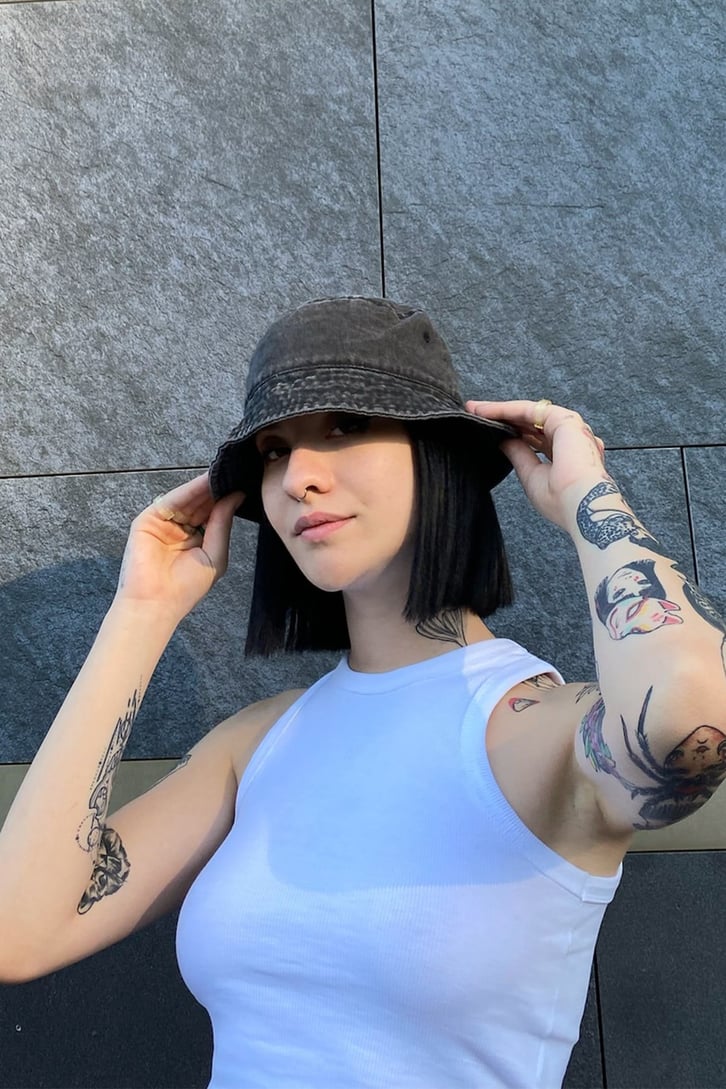 Unisex Acid Wash Bucket Şapka