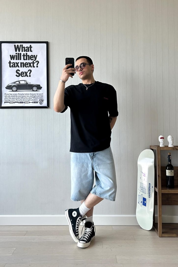 Unleash Greatness Baskılı Oversize Tişört
