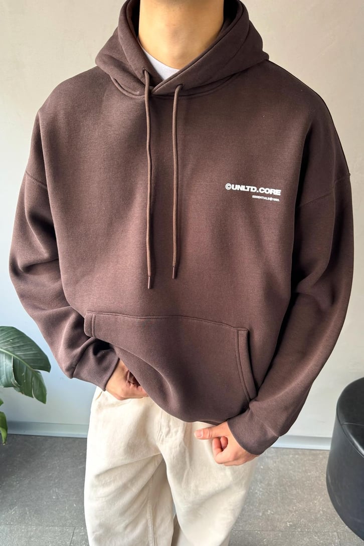 Unltd Core Baskılı Oversize Hoodie